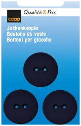 Jackenknopf dunkelblau 23 mm 3 Stk.