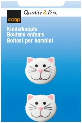Kinderknopf Katze 20 mm 2 Stk.