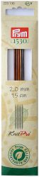 Prym 1530 Strumpfstricknadeln 2.00 mm, 15 cm, Birkenholz