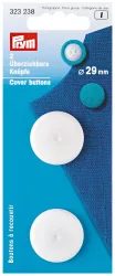 Prym Knopf Überziehbar weiss 29 mm 2 Stk.