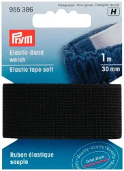 Prym Elastic-Band weich schwarz 30 mm 1 m
