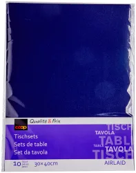 Inhouse Tischsets Airlaid blau 30x40cm 10 Stück