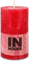 Inhouse Zylinderkerze Rustic 68x120 Rot