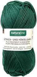 Naturaline Textil Coop Bio Naturaline 336 Handstrickgarn 100% Baumwolle merc. dunkelgrün 50g