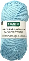 Naturaline Textil Coop Bio Naturaline 329 Handstrickgarn 100% Baumwolle merc. crystalblau 50g