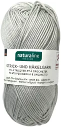 Naturaline Textil Coop Bio Naturaline 328 Handstrickgarn 100% Baumwolle merc. hellgrau 50g