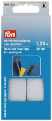 Prym Klettband / Haftverschlussband weiss 20 mm 1.2 m zum Annähen