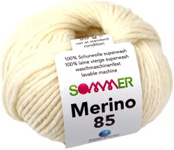 Sommer Merino 85 800 Handstrickgarn 100% Merino Superwash écru 50g