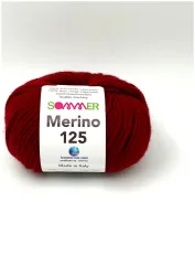 Sommer Merino 125 36 Handstrickgarn 100% Merino Superwash bordeaux 50g
