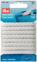 Prym Super-Elastic weiss 7 mm 10 m