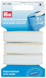 Prym Elastic-Band extra weich weiss 15 mm 2 m