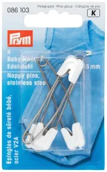 Prym Baby-Sicherheitsnadeln weiss 55 mm 4 Stk.