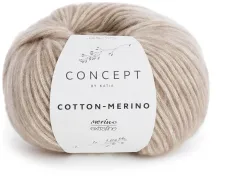 Concept by Katia Cotton-Merino 104 Handstrickgarn Baumwolle/Merino extrafine beige 50g