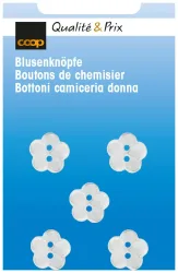 Blusenknopf weiss 12 mm 5 Stk.