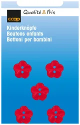 Kinderknopf rot 12 mm 5 Stk.