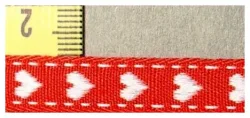 Borte Herz rot weiss 2m