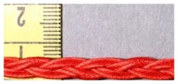 Zopfband rot 6 mm Coupon 2 m