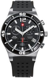 Swiss Military by Chrono Herren-Armbanduhr Chronograph Quarzwerk mit Rubberarmband Sm34015.05