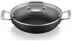 Le Creuset Aluminium-Antihaft Profipfanne mit Glas, 24cm Durchmesser