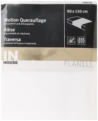 Inhouse Flanell Auflage 90x150cm Weiss