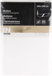 Inhouse Flanell Auflage 160x200cm Weiss
