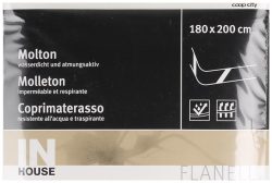 Inhouse Flanell Auflage 180x200cm Weiss
