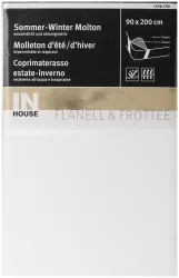 Inhouse Wendeauflage 90x200cm Weiss