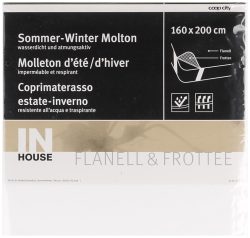 Inhouse Wendeauflage 160x200cm Weiss
