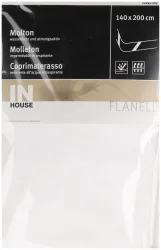 Inhouse Flanell Auflage 140x200cm Weiss