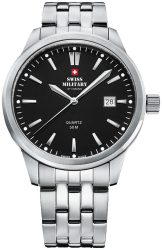 Swiss Military by Chrono Herren-Armbanduhr Analog Quarzwerk mit Edelstahlarmband Smp36009.01