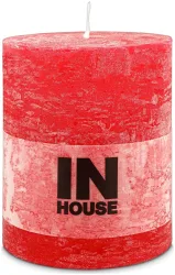 Inhouse Zylinderkerze Rustic 100x120 Rot