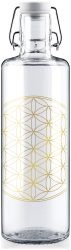 Soulbottle Trinkflasche aus Glas Flower of life 0.6L
