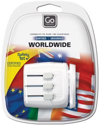 GO Travel Worldwide Adaptor Earthed