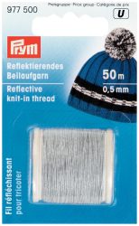 Prym Reflektierendes Beilaufgarn Reflex 0.50 mm, Karte 50 m
