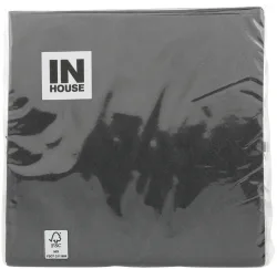Inhouse Servietten schwarz 24cm 30 Stück