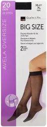 Avela Kniestrumpf Big Size Noir XL
