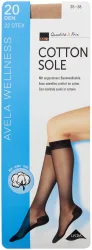 Avela Kniestrumpf Cotton Sole Natural 39 - 41