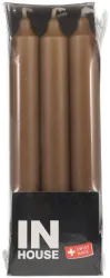 Inhouse Stabkerzen hellbraun 2.2x19cm 9 Stück