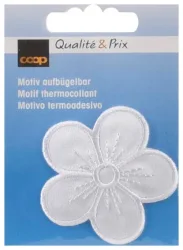 Coop Applikation Blume weiss