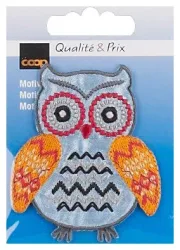 Coop Applikation Eule blau