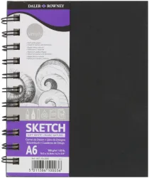 Daler-Rowney Daler Rowney. Skizzenbuch A6 Skizzenpapier 100gr. mit Spirale 54 Blatt