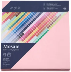 Artoz Mosaic Karten/Kuverts qd rosa je 10 Stück