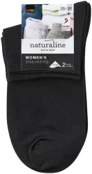 Naturaline Textil Naturaline Damen Sneaker Basic Duo Schwarz 35 - 38