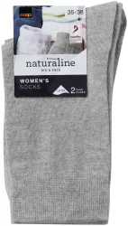 Naturaline Textil Naturaline Damen Socken Glatt Duo Grau 35 - 38