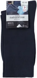 Naturaline Textil Naturaline Herren Socken Glatt Duo Marine 43 - 45