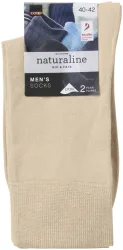 Naturaline Textil Naturaline Herren Socken Glatt Duo Ecru 43 - 45