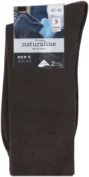 Naturaline Textil Naturaline Herren Socken Glatt Duo D'Braun 43 - 45