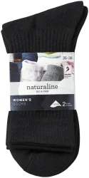 Naturaline Textil Naturaline Damen Sportsocken Duo Schwarz 35 - 38
