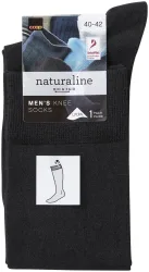 Naturaline Textil Naturaline Herren Kniestrumpf Schwarz 46 - 48