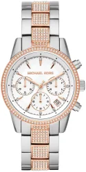 Michael Kors Damen Uhr Chronograph Bryant Edelstahl zweifarbig